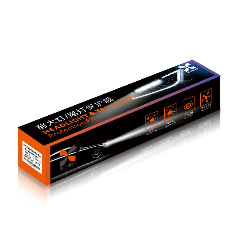 فیلمی UV تغییر رنگ چراغ جلو خودرو Tpu Tph سفید تا سیاه سفید تا بنفش Ppf فیلم