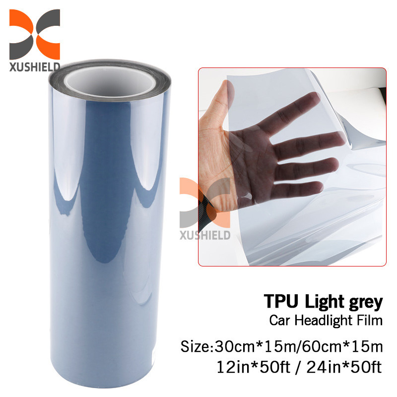 XUSHIELD کیفیت بالا TPH TPU چراغ جلو ماشین رنگ بر روی فیلم روشن سیاه دود سیاه دم روشن چراغ جلو رنگ بر روی فیلم