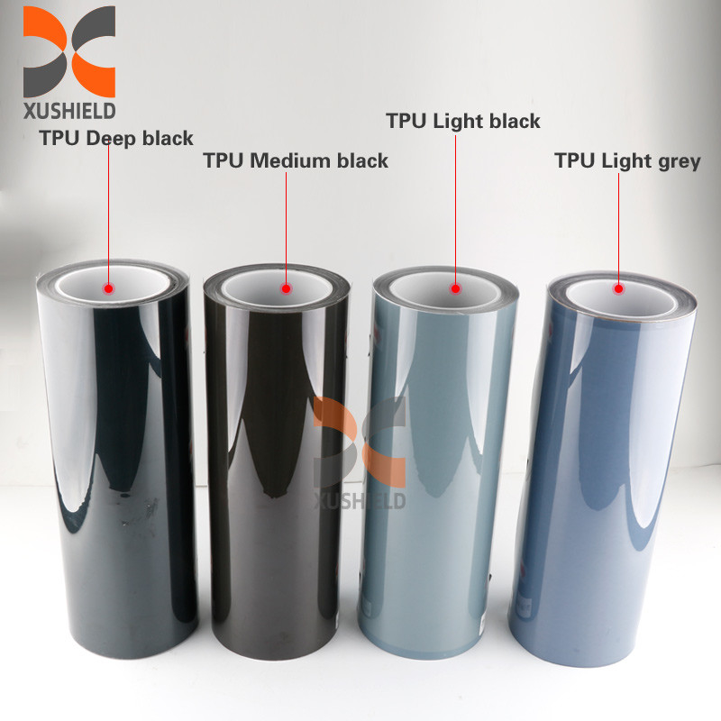 PPF سیاه دوددار 7.5 میلی لیتر خود درمانی TPU چراغ جلو رنگ ضد خراش های کوچک محافظت از TPU چراغ ماشین رنگ فیلم