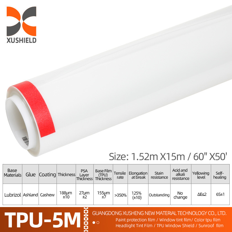 XUSHIELD تولید کننده عمده فروشی فیلمی شفاف خودرو خود چسبنده ضد خراش خود درمان کننده TPU PPF رنگ محافظ