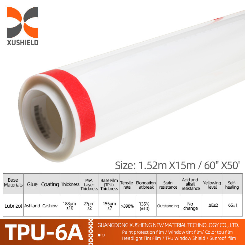 XUSHIELD تولید کننده عمده فروشی فیلمی شفاف خودرو خود چسبنده ضد خراش خود درمان کننده TPU PPF رنگ محافظ
