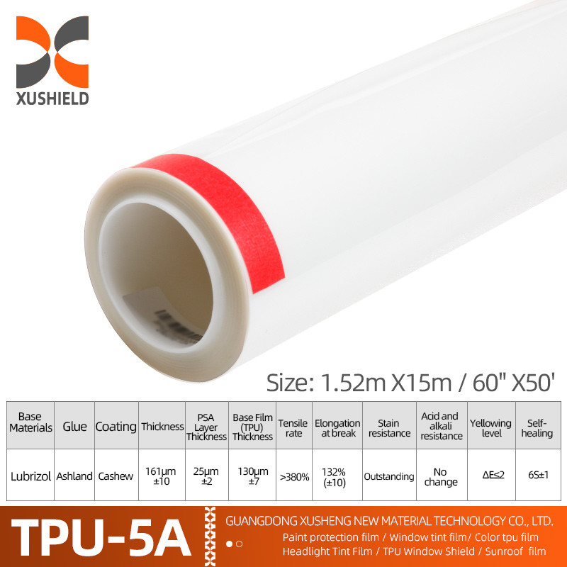 XUSHIELD تولید کننده عمده فروشی فیلمی شفاف خودرو خود چسبنده ضد خراش خود درمان کننده TPU PPF رنگ محافظ