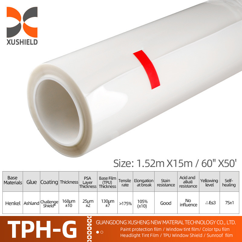 XUSHIELD PPF Film Anti Scratch Self-Healing PPF TPH Gloss Clear Car Body PPF Protective Paint Film برای ماشین ها