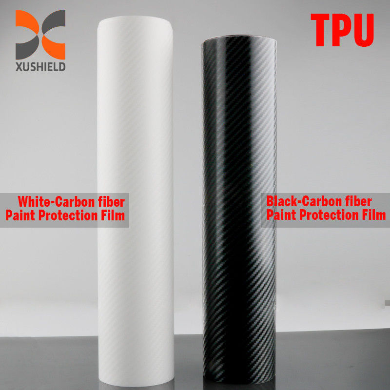 TPU فیبر کربن رنگ روشن Ppf فیلم ضد خراش خود درمانی رنگ ماشین حفاظت از فیلم