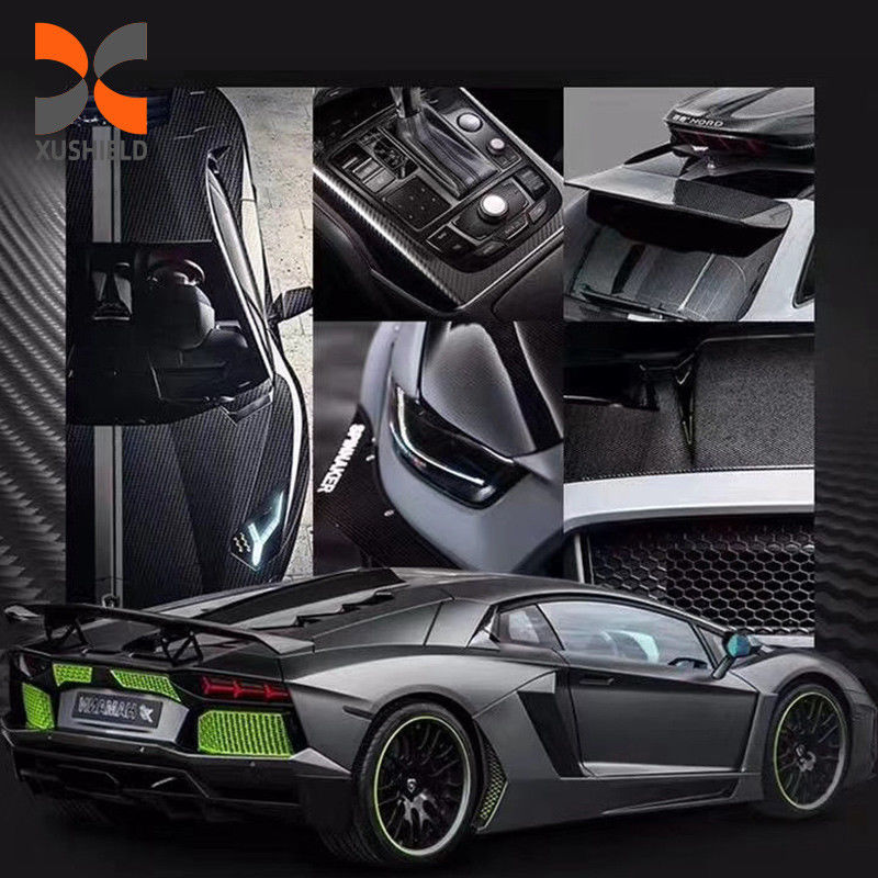 TPU فیبر کربن رنگ روشن Ppf فیلم ضد خراش خود درمانی رنگ ماشین حفاظت از فیلم