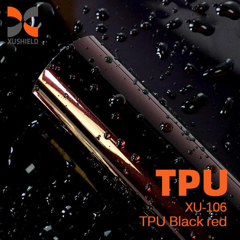 TPU سیاه قرمز 5 سال گارانتی تعمیر گرما درخشش ضد خراش غیر زرد شدن پوشش خودرو TPU TPH PPF رنگ حفاظت از فیلم