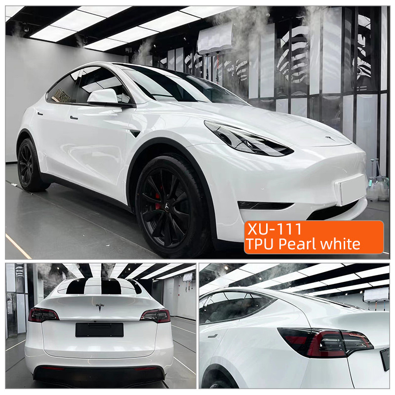 TPU Pearl white کیفیت بالا TPU PPF Film ضد خراش خود درمانی PPF TPH Gloss Clear Car Body PPF Protective Film برای رنگ خودرو