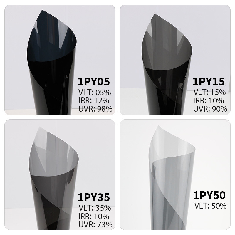 1.52*30m UV PROOf امنیت ماشین 1 لایه رول کربن شیشه اتومبیل پنجره شیشه ی خورشیدی
