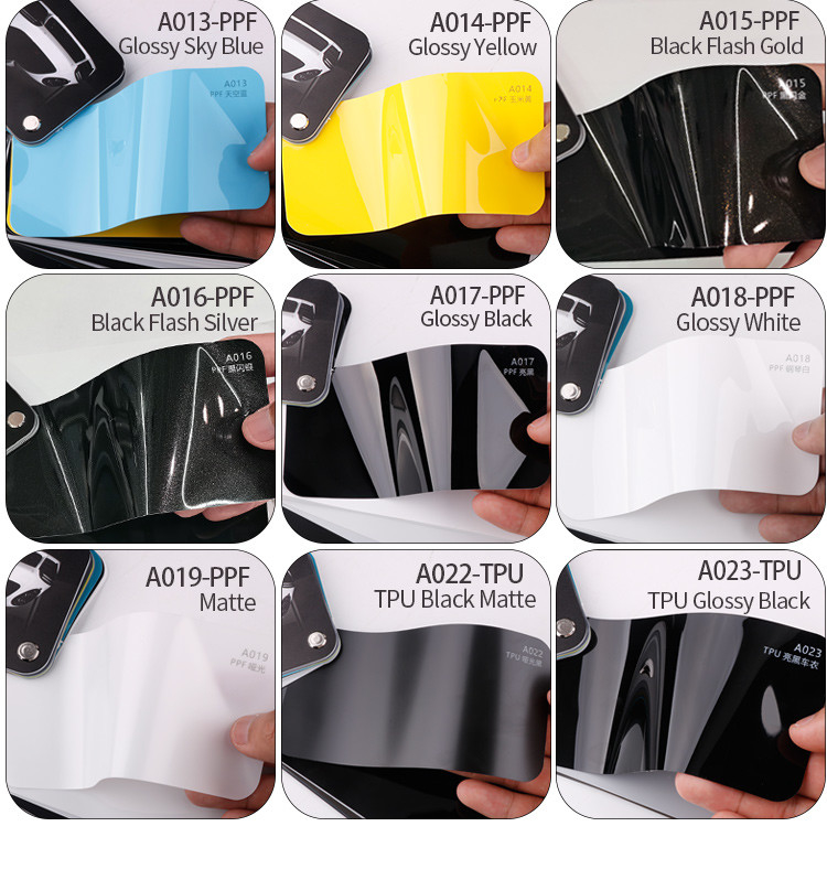 XUSHIELD فلیم کارخانه خود درمان ppf tpu رنگ حفاظت از فیلم نانو پوشانده نشده زرد TPU tph PPF درخشان قرمز